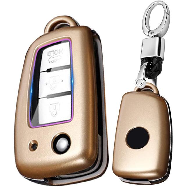 SANRILY ABS Plastic 2/3/4 Button Key Fob Cover for Nissan Rogue Sport Rogue S Rogue Select 2019 2018 Sylphy Pulsar Frontier Folding Flip Key Keyless