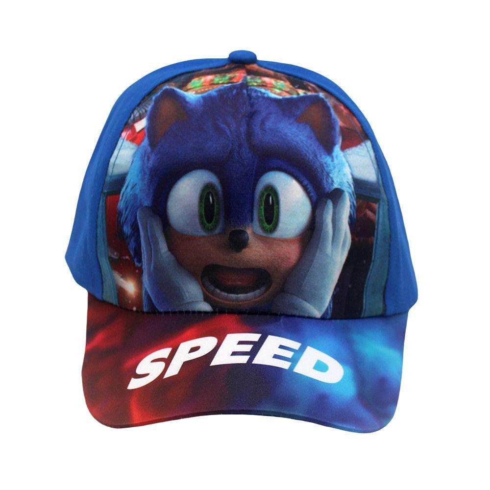 Sonic Print Theme Baseball Cap - Cute Sonic Boy Sun Hat for Children - Baseball Cap with Brim