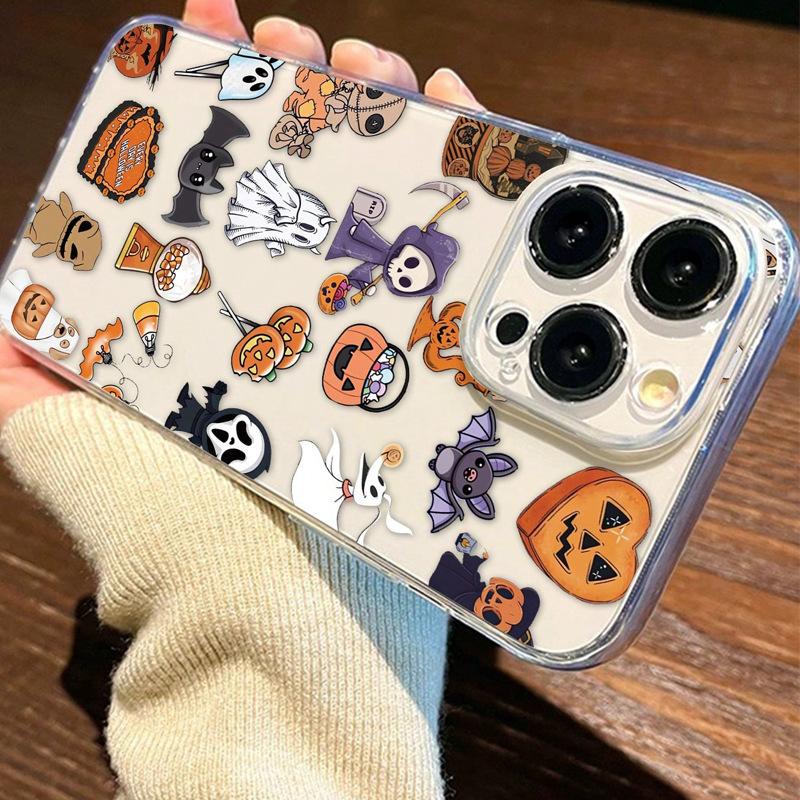 Applicable to Apple 11Promax/iPhone11 Funny Pumpkin Apple 11plus Halloween Transparent Phone Case