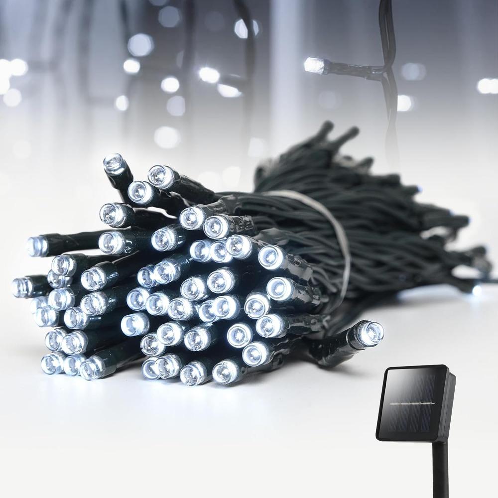 Solar String Lights for Outside,50ft Solar Lights Outdoor Waterproof 100 Led Solar Fairy Lights 8 Lighting Mode Solar String Lights Idea