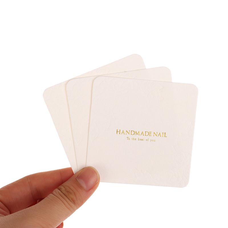 10 Blätter Press-On Nagel Verpackungsdisplay Handgefertigtes Falschnagel Design Farbmusterkarte Maniküre Proben-Display Salon