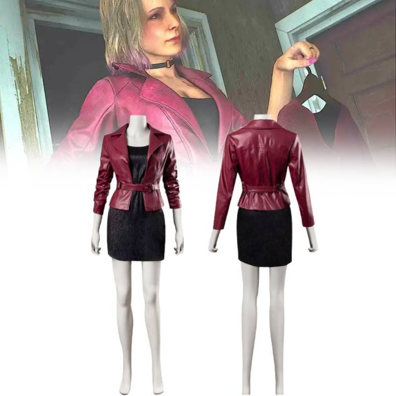 Kostium Cosplay Marii z Silent Hill ze Skóry PU na Halloweenowy Tematyczny Role Play