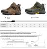 2025 Fall/Winter Plus Velvet Men's High-Top Hiking Shoes, Non-Slip, Wear-Resistant, Large Size, Cotton, Outdoor