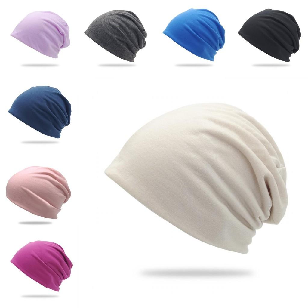 Trendy Solid Color Oversized Knitted Hat Unisex Fashion Breathable Features Warm