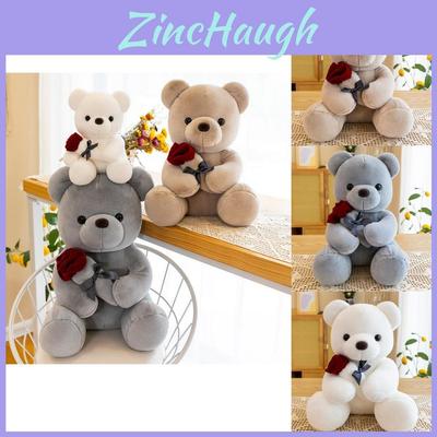 Luxurious White Short Plush Teddy Bear For Romantic Gifts On Valentine's Day And Birthdays