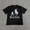 Corteiz Short Sleeve T-Shirt Mens Loose Fit Graphic Print Crew Neck Casual Streetwear Tee