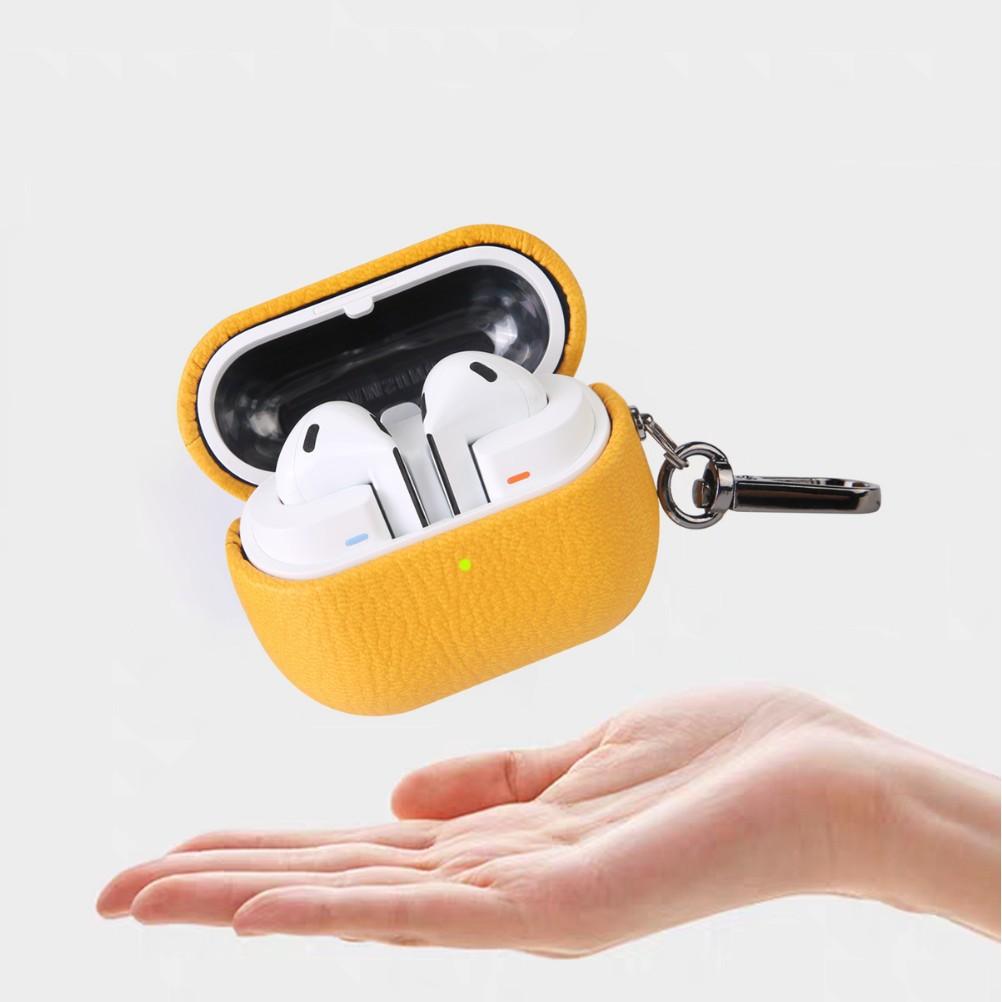 PU-Leder Lychee-Muster Schutzhülle, Geeignet für Samsung Galaxy Buds 3 Pro Buds3 Kopfhörer Schutz-Rutschfeste Hülle