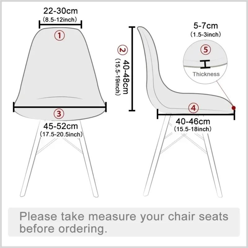 Printed Stretch Shell Chair Cover Spandex Armless Back Chair Covers Washable Slipcover Furniture Protector for Home Office Hotel