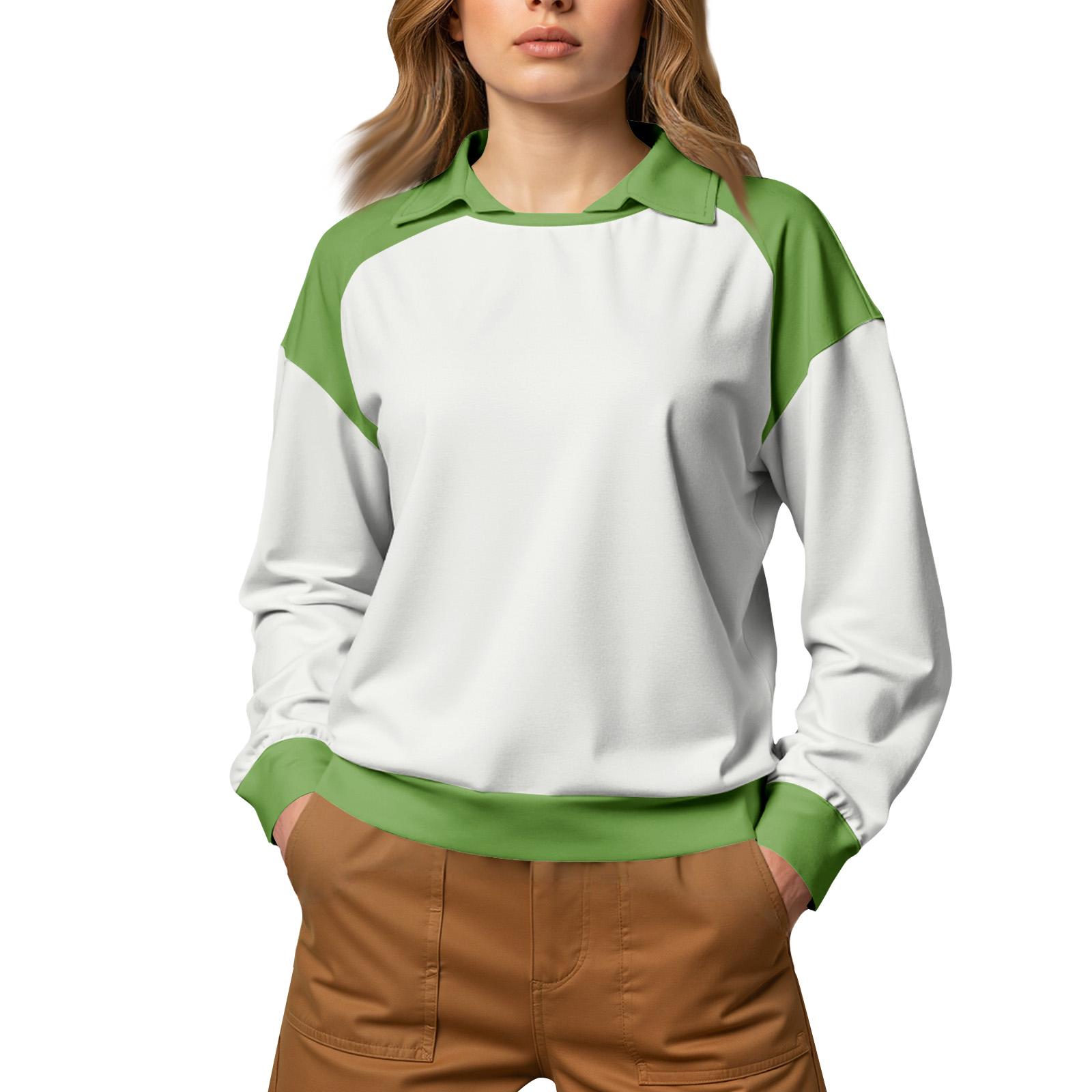 

Женский модный пуловер с длинным рукавом, однотонный топ One Size зелёный