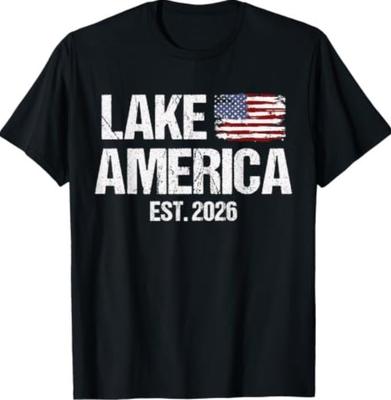 Tricou Patriotic Amuzant Lac America Est 2026 Steagul American