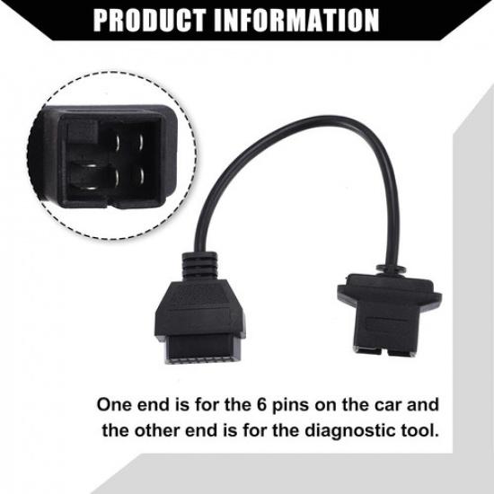 16 Pin OBD OBD2 Check Engine Adapter Cable Code Reader For Chrysler Jeep Dodge