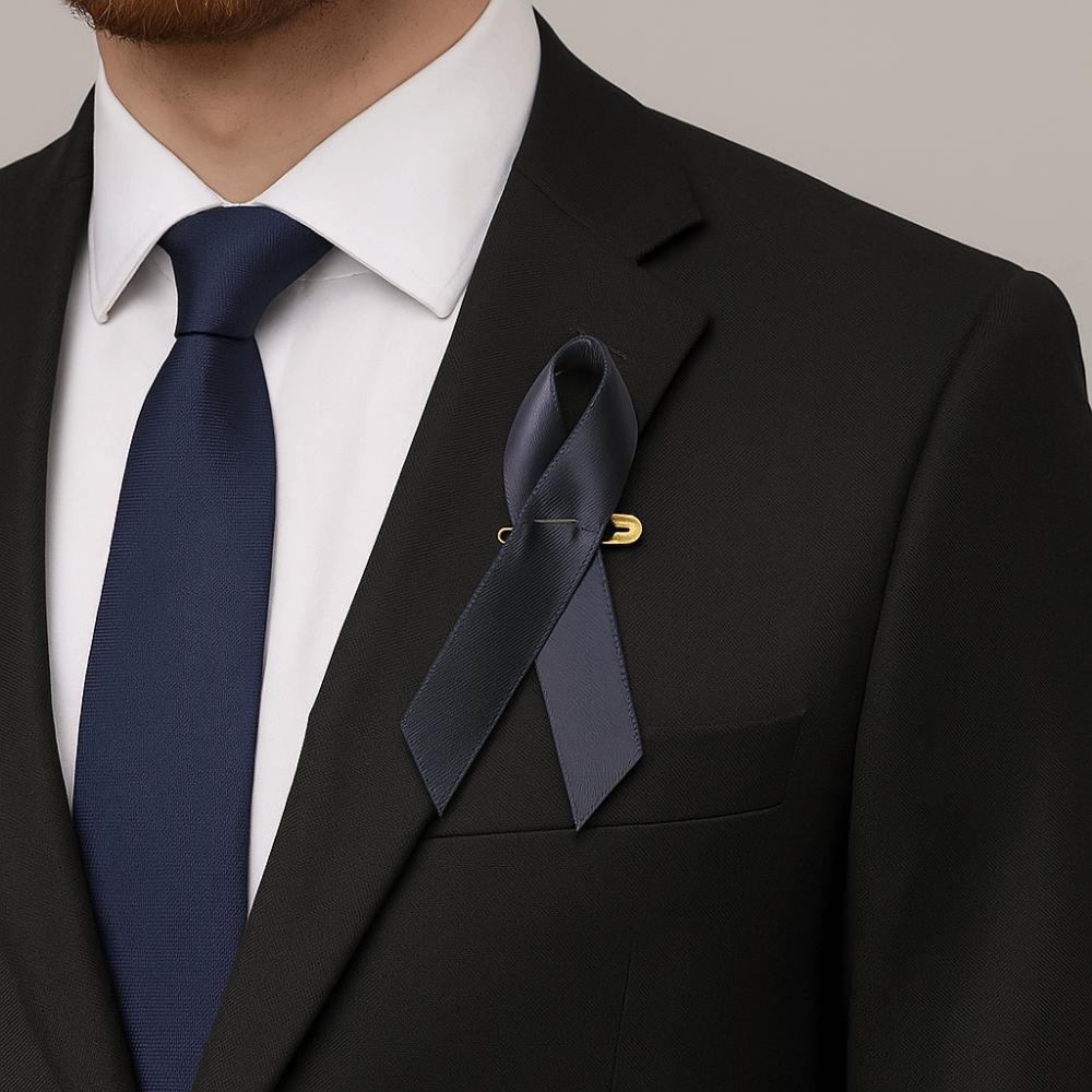 50 Stück Hautkrebs Beerdigungen Gedenk-Anstecker Aufklärung Trauer-Abzeichen Brosche Party