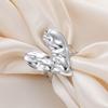 Stainless Steel Love Heart Opening Ring for Women Gold Color Adjustable Finger Rings Texture Design Minimalist Jewelry Gifts
