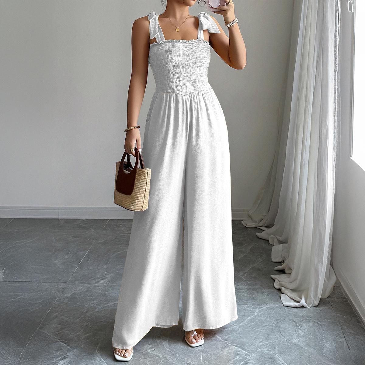 

Di Yun Strapless Bandeau Jumpsuit with Wide-Leg Pants - Women s Casual Holiday Fashion 2025 Autumn/Winter M