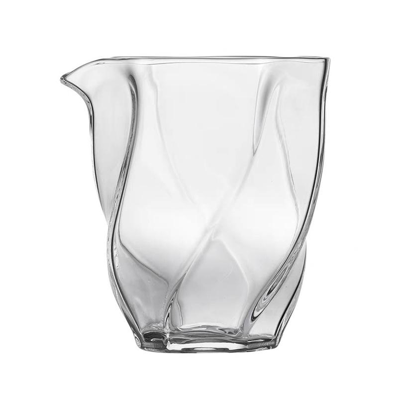 

Japanese Style 250ml Spiral Hexagon Shape Heat resistant Glass Fair Cup Tea Pitcher Chahai Justice Cup Kungfu Tea Set Accessorie 250ML