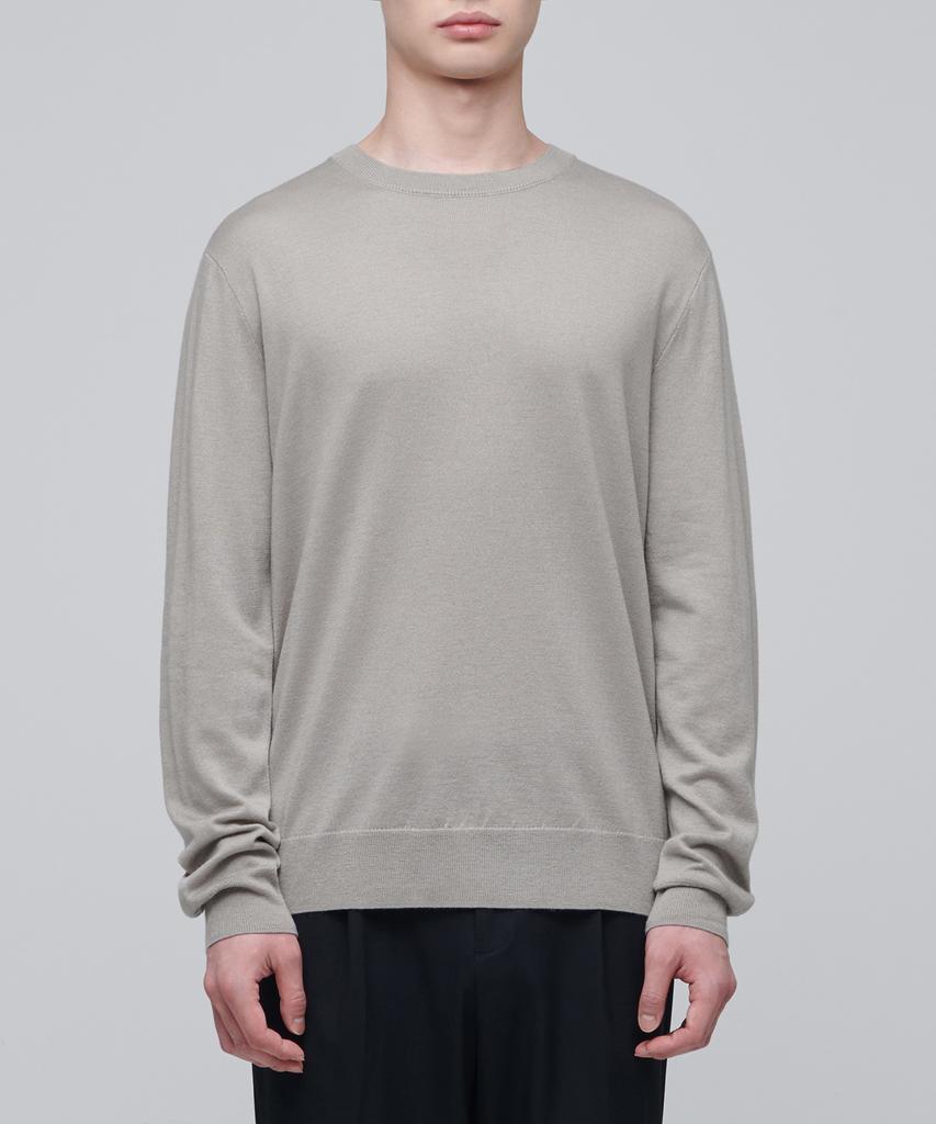 MUSINSA STANDARD Merino Wool Blend High Gauge Crew Neck Knit [Mushroom]