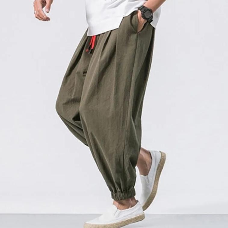Men's Cotton and Linen Casual Pants