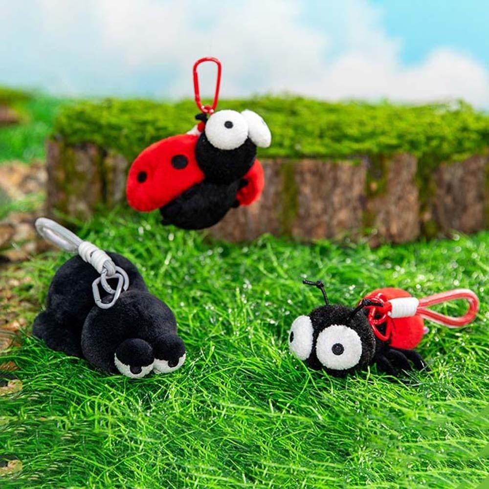 Llavero de Felpa de Dibujos Animados de Insectos Cadena de Llaves de Cucaracha de Poliéster Colgante de Polilla Mosca Colgantes para Bolsos