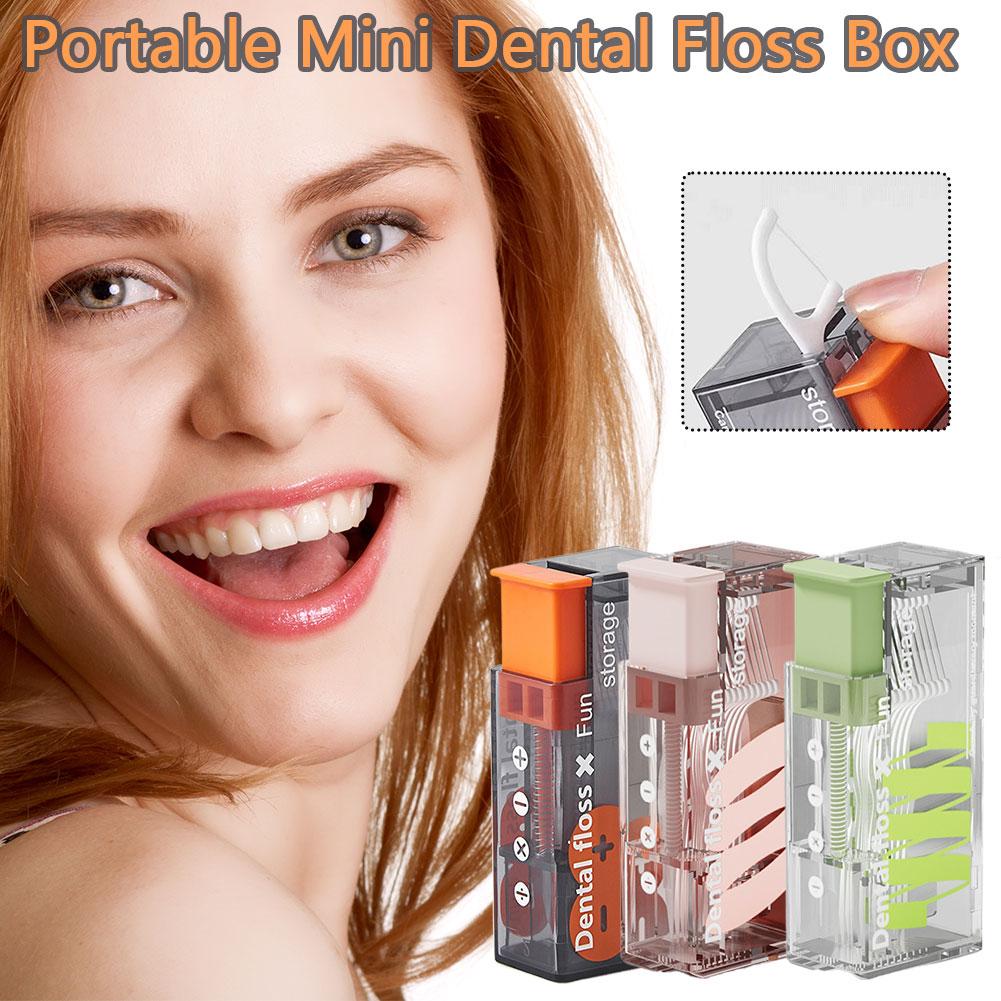 Automatic Dental Floss Storage Box Portable Pop-Up Dental Floss Dispenser Refillable Floss Container Dental Oral Hygiene Care