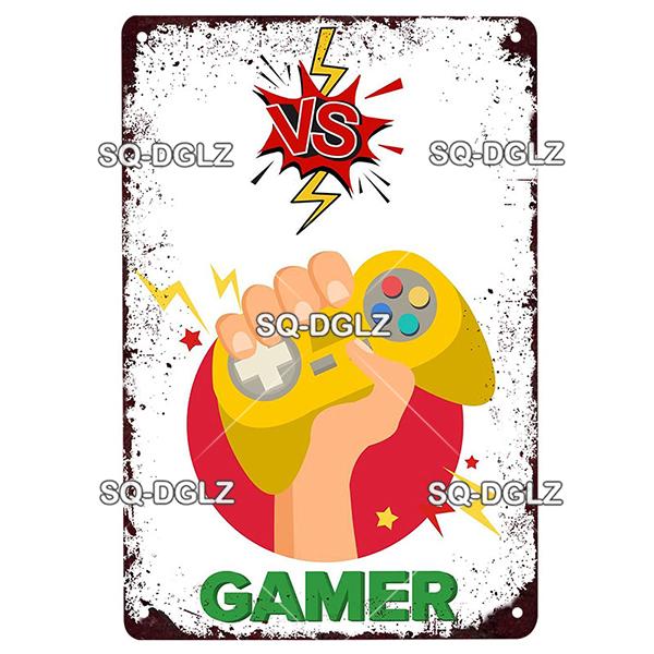 Game Rules Metal Sign Metal Poster Tin Sign Plaque Metal Vintage Wall Decor for Bar Pub Club Man Cave Metal Signs(20x30cm)