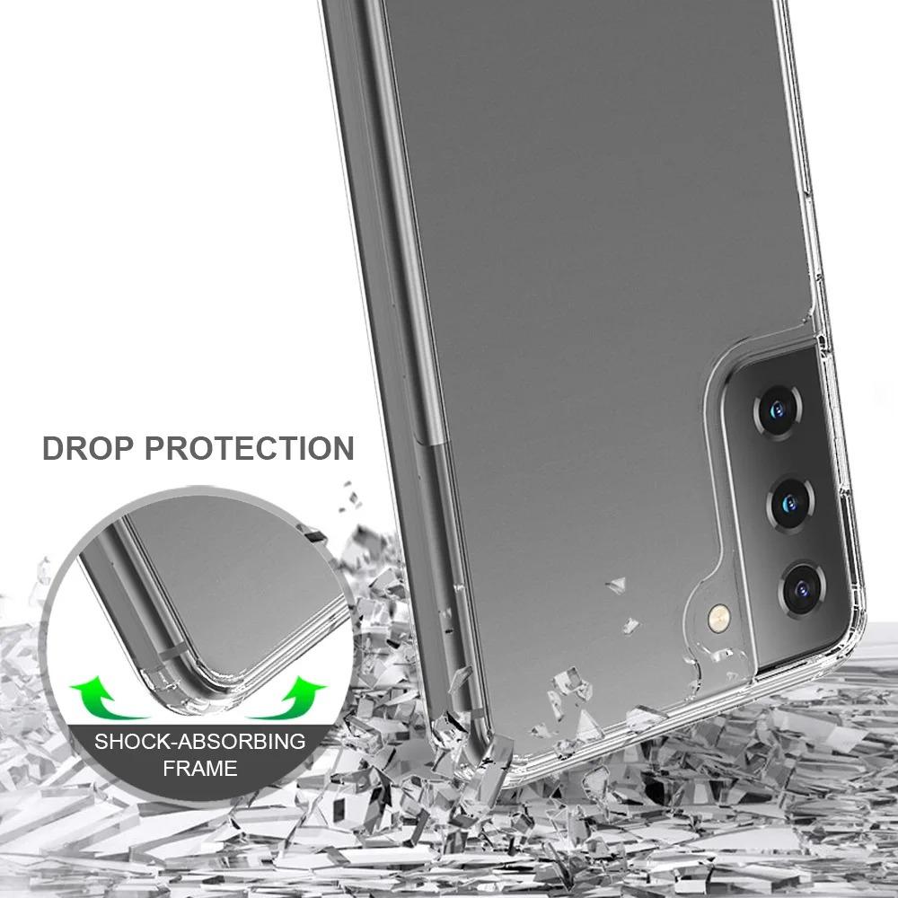 Transparent Phone Case for Samsung Galaxy S25 S24 Plus S23 Ultra S22 S21 FE S20 S10 Note 10 Plus Funda Capa Light-weight TPU/PC Shockproof Cover