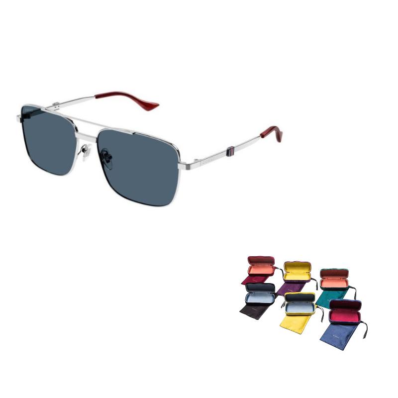 

GUCCI Temple logo Metallic Aviator Sunglasses Men s Silver 58 серебряный