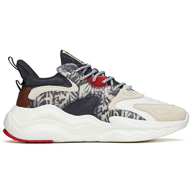 Anta Mix 4.0 Non-Slip Wear-Resistant Low-Top Casual Shoes Men Sneakers Yellow White Gray 112218812-6
