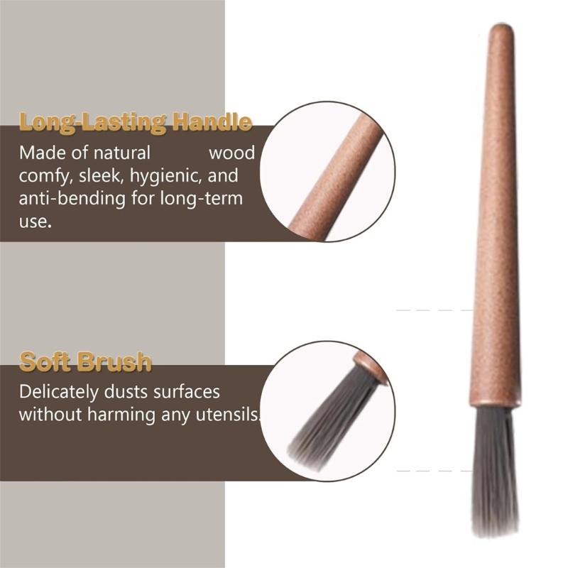 4PCS Coffee Grinder Brush Set with Nylon Bristles Cleaning Accessories Suitable for Cleaning Brew Head and Drip Tool