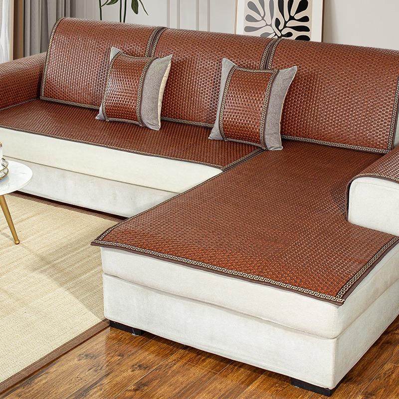 

Летний коврик из ротанга, подушка для дивана, коврик для дивана без заусенцев, крутой коврик, крутая подушка, супер нескользящее летнее полотенце для дивана 60*60cm