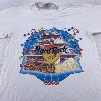 Vintage Hard Rock Cafe Osaka Japan Shirt Mens Small Music Castle 90s Tee