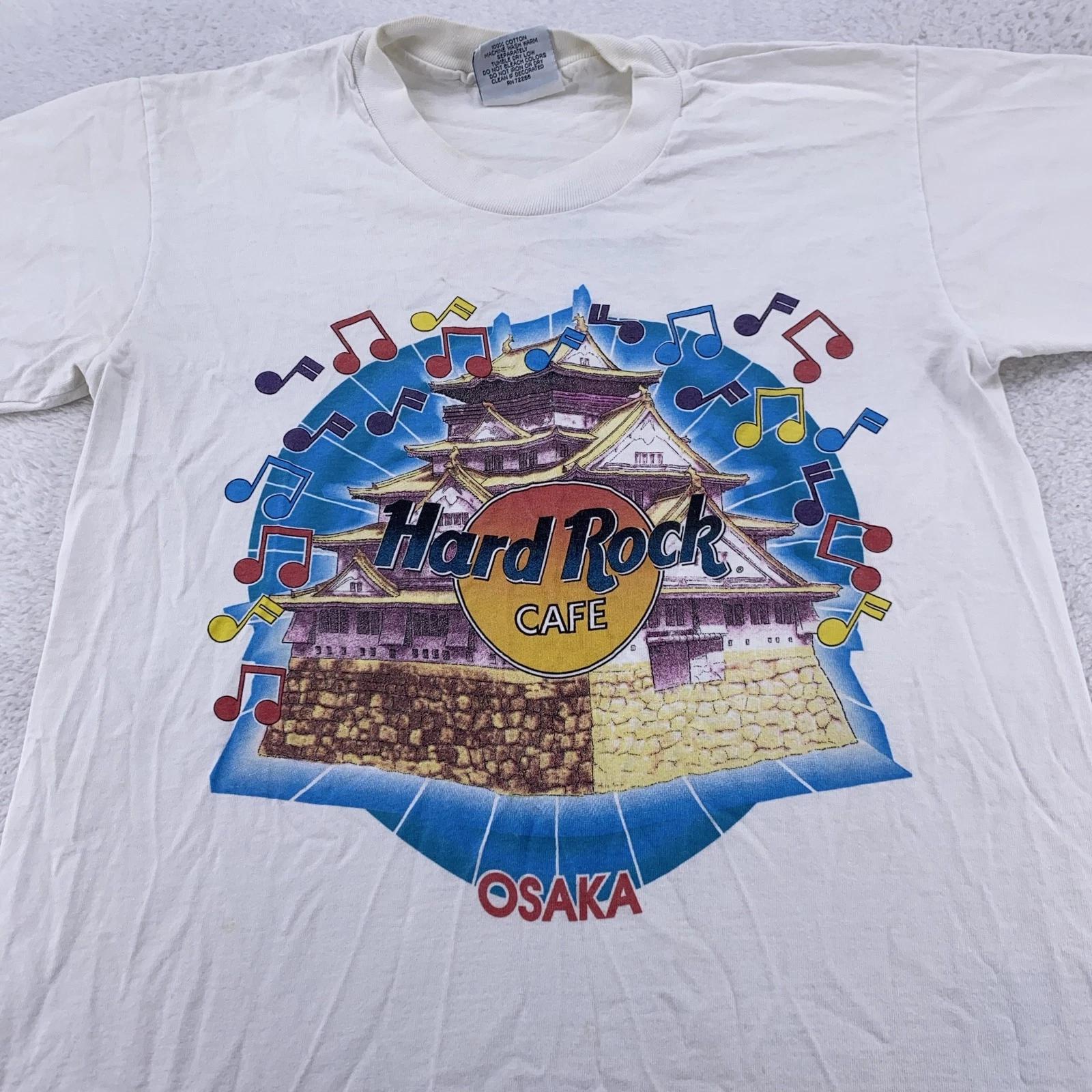 Vintage Hard Rock Cafe Osaka Japan Shirt Mens Small Music Castle 90s Tee L