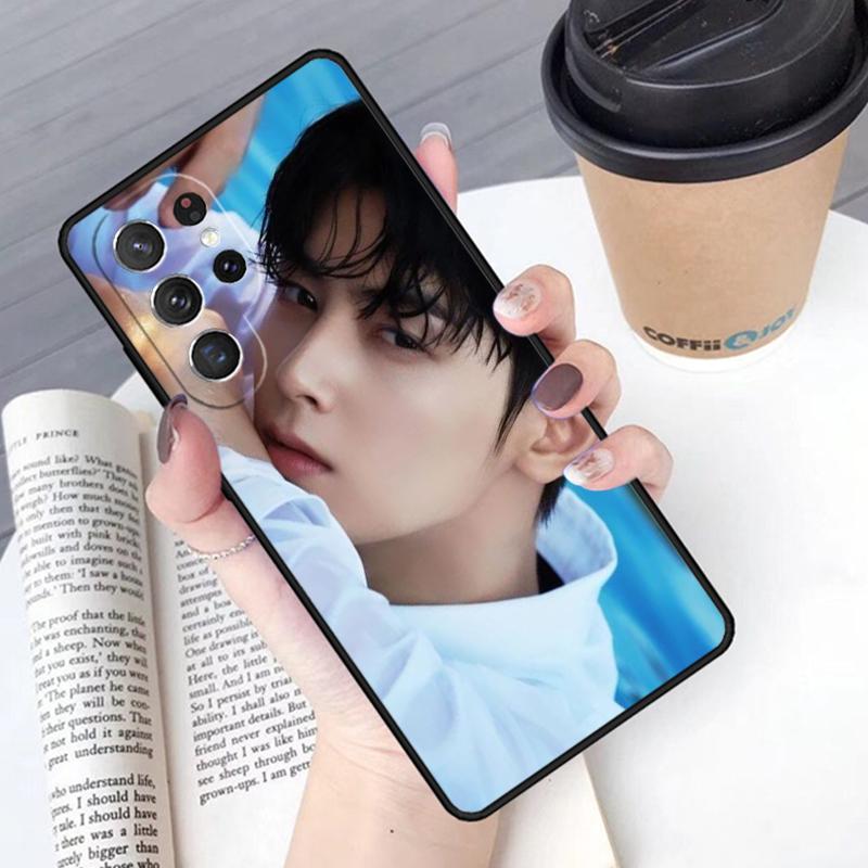 Cha EunWoo phone case Cover For Samsung Galaxy S24 S25 Ultra S21 S22 Ultra S10E Note 10 Plus Note 20 FE S23