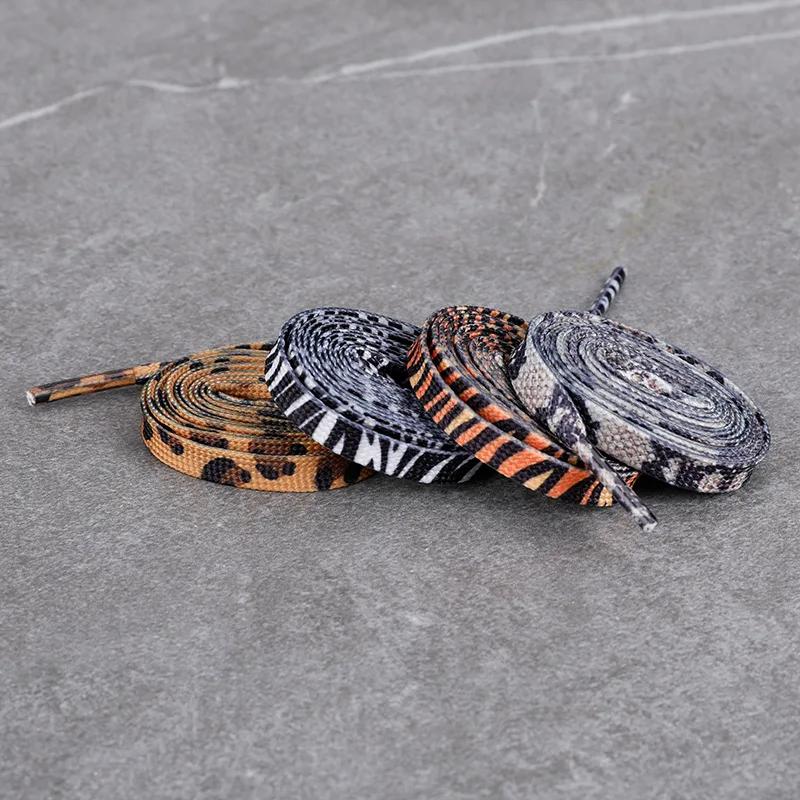 Klassische Tierpatten-Druck-Schnürsenkel, kreative Unisex-Turnschuhe, Segeltuch-Schnürsenkel, flache Leoparden-Zebra-Tiger-Schlangen-Schnürsenkel, Schnüre