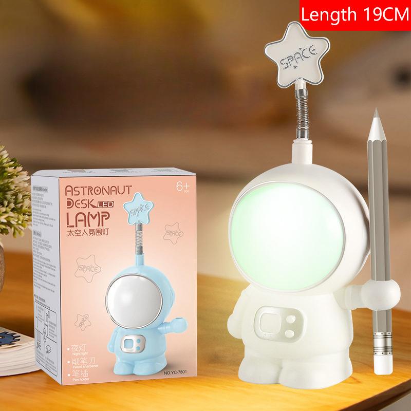 

Функция 3-в-1 Настольная лампа Moe Ночник, USB-зарядка, Точилка для карандашей, Подставка для ручек Креативный подарок на день рождения 19X9X7CM белый