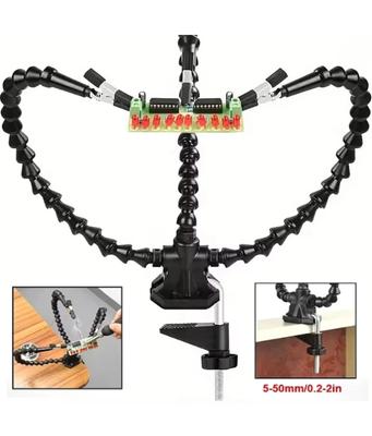 Soldering Station with 3Pcs Flexible Arms Soldering Iron Holder Third Helping Hand Tool Pcb Welding Repair Welding Tools