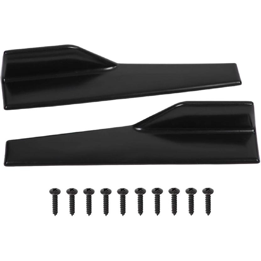 Acouto Universal Car Side Skirt Splitters, 2 pcs Car Universal Glossy Black Side Skirt Rocker Splitter Winglet Canard Diffuser, Decorative