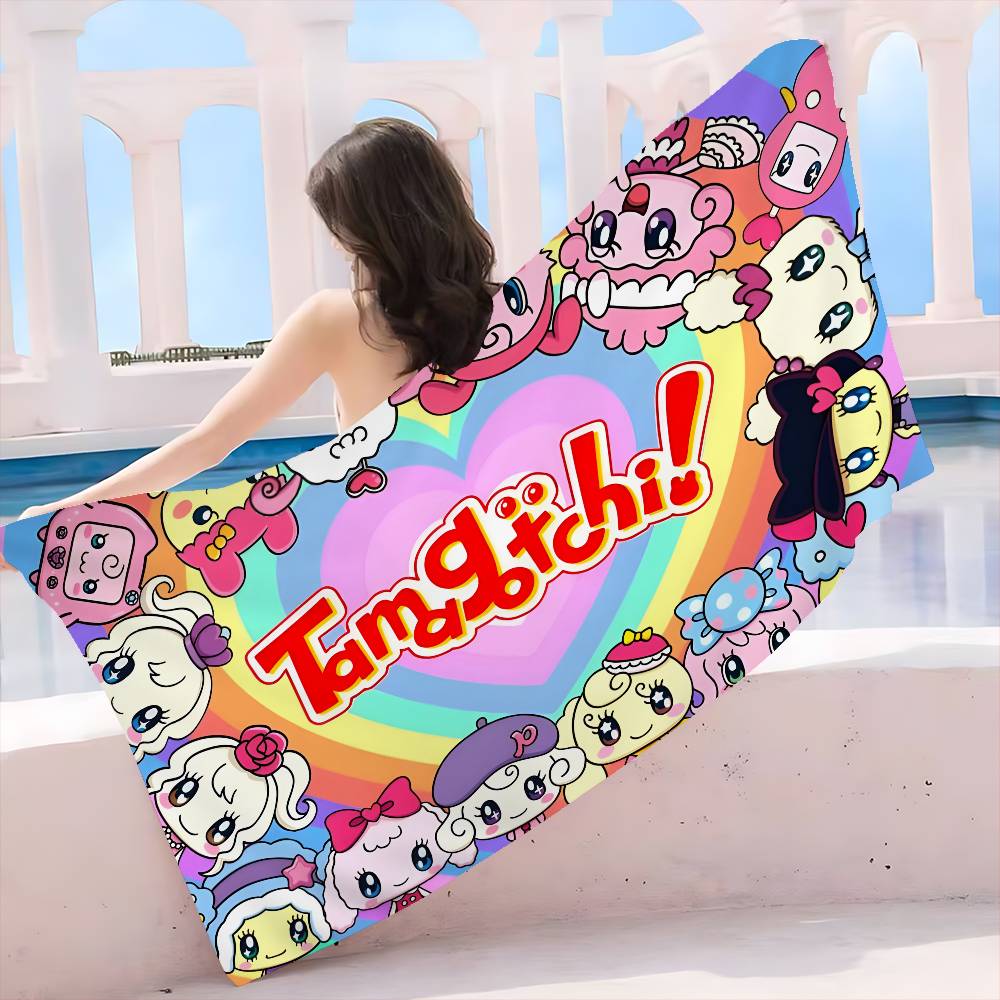 Classic T-Tamagotchi Cut Friend Game  Bath Towel Microfiber Soft Water Absorbing Breathable For Girl Kids Decorative Beach Towel