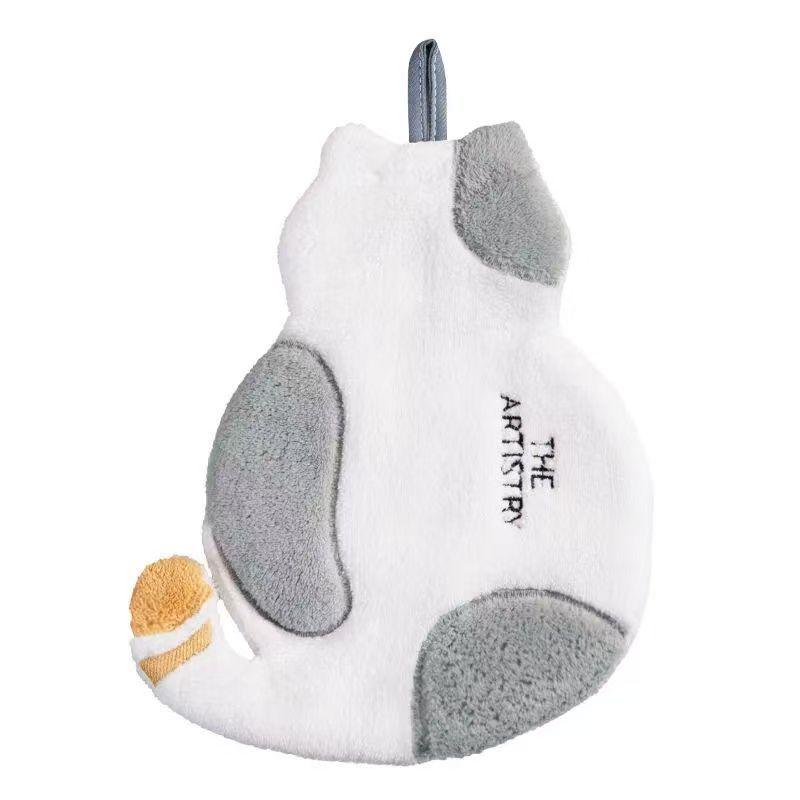 Cute Kitten Hanging Hand Towel - Thick, Absorbent, Lint-Free, Quick-Drying for Kitchen Use