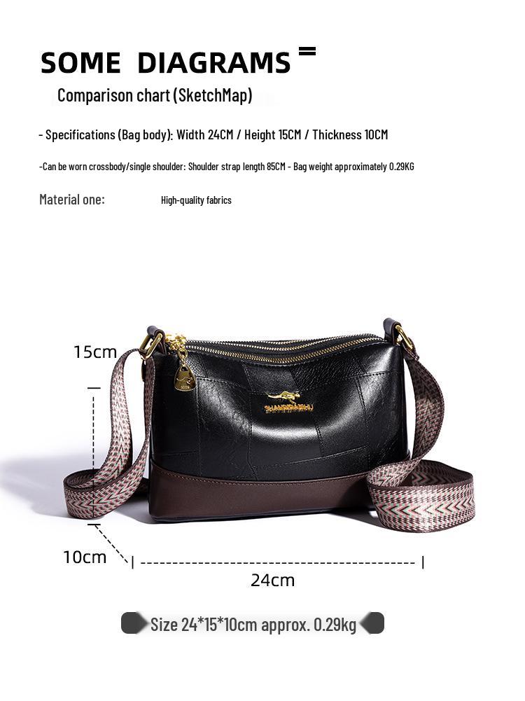 Stylish Multi-layer Stone Pattern Shoulder Crossbody Bag with Tassel – Large Capacity Lycée Women's Bag