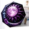 1pc Moon Sun Automatic Open/close Umbrella, 8-Rib Sturdy Structure, Auto Folding/Opening, Portable Travel Umbrella for Women,120