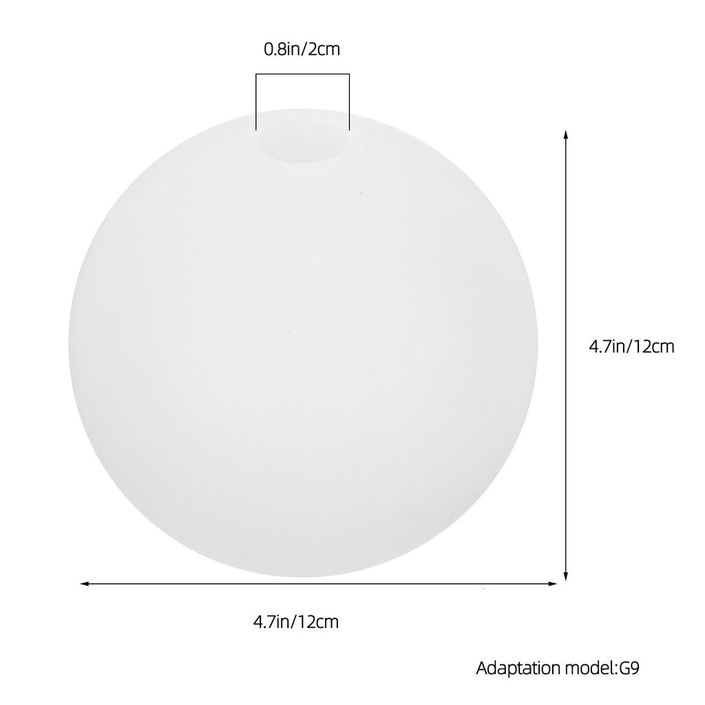 Globe Lampshade 80Mm Acrylic Wall Lamp Cover Post Light Shade Replacement Frosted Sphere Light Fixture Cover Warm Ambient