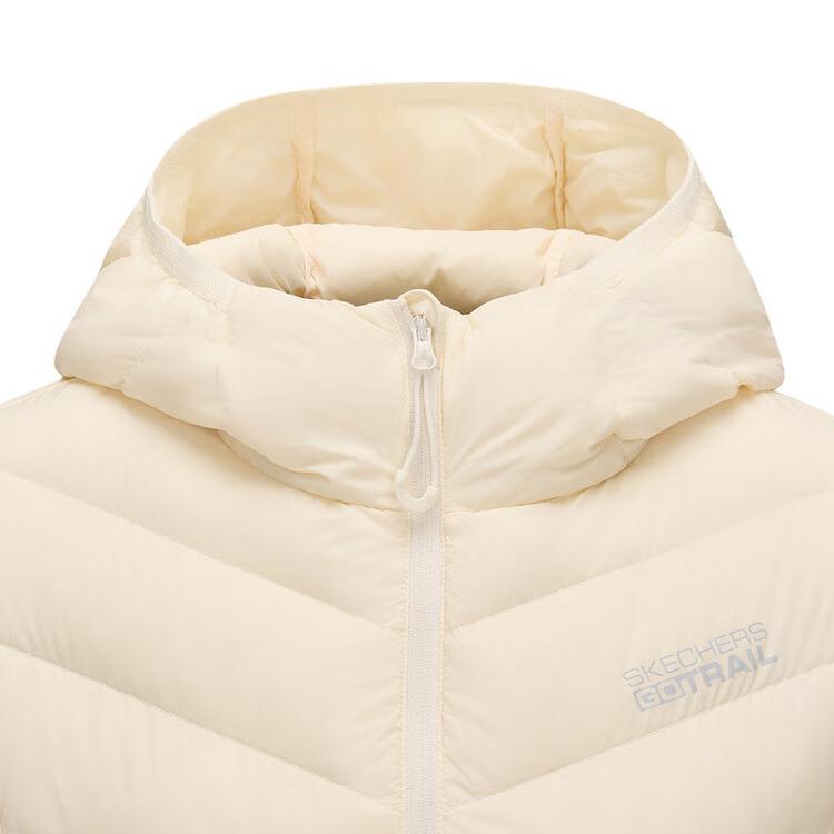 Skechers Outdoor Series Warm Breathable Comfortable Solid Color Hooded Down Jacket Women Outerwear P425W185-00V7