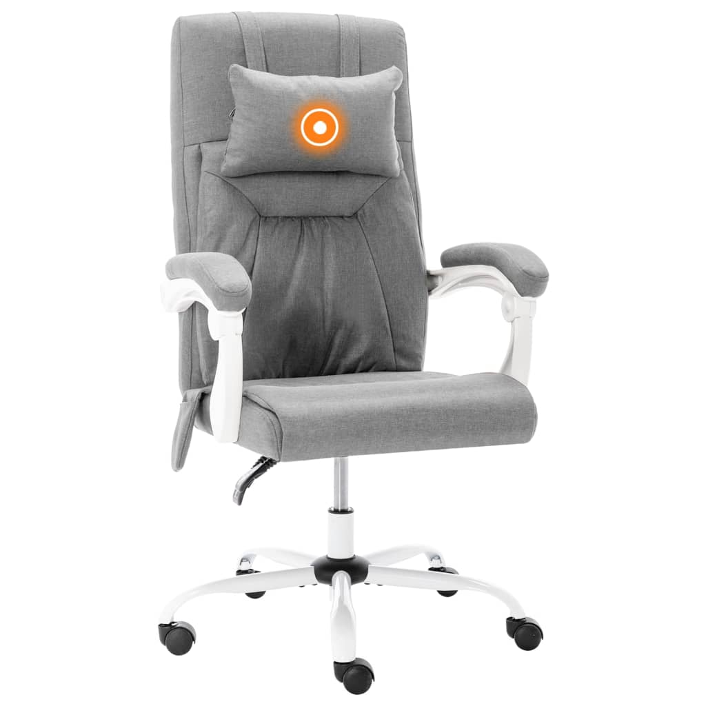 Massage Office Chair Grey Fabric