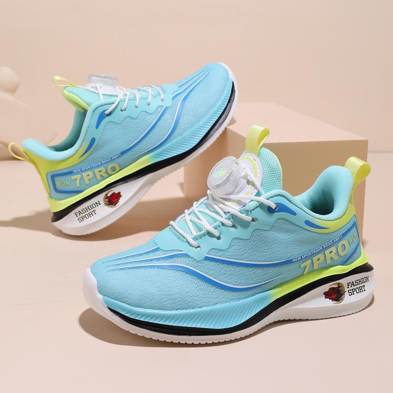 Red Rabbit 7Pro Children's Sneakers Breathable Double Mesh Lightweight Boys and Girls Button Student Lightweight Running Shoes