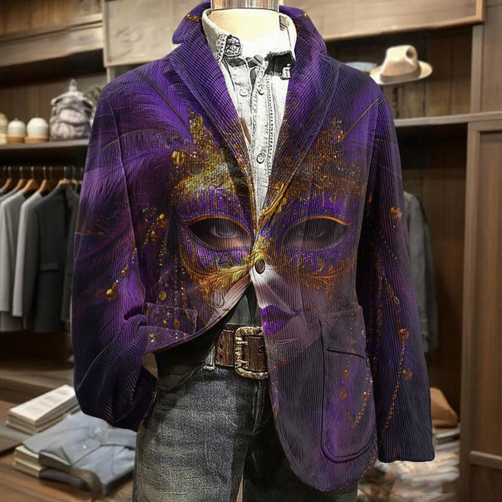 Men's Business Casual Carnival Corduroy Jacket