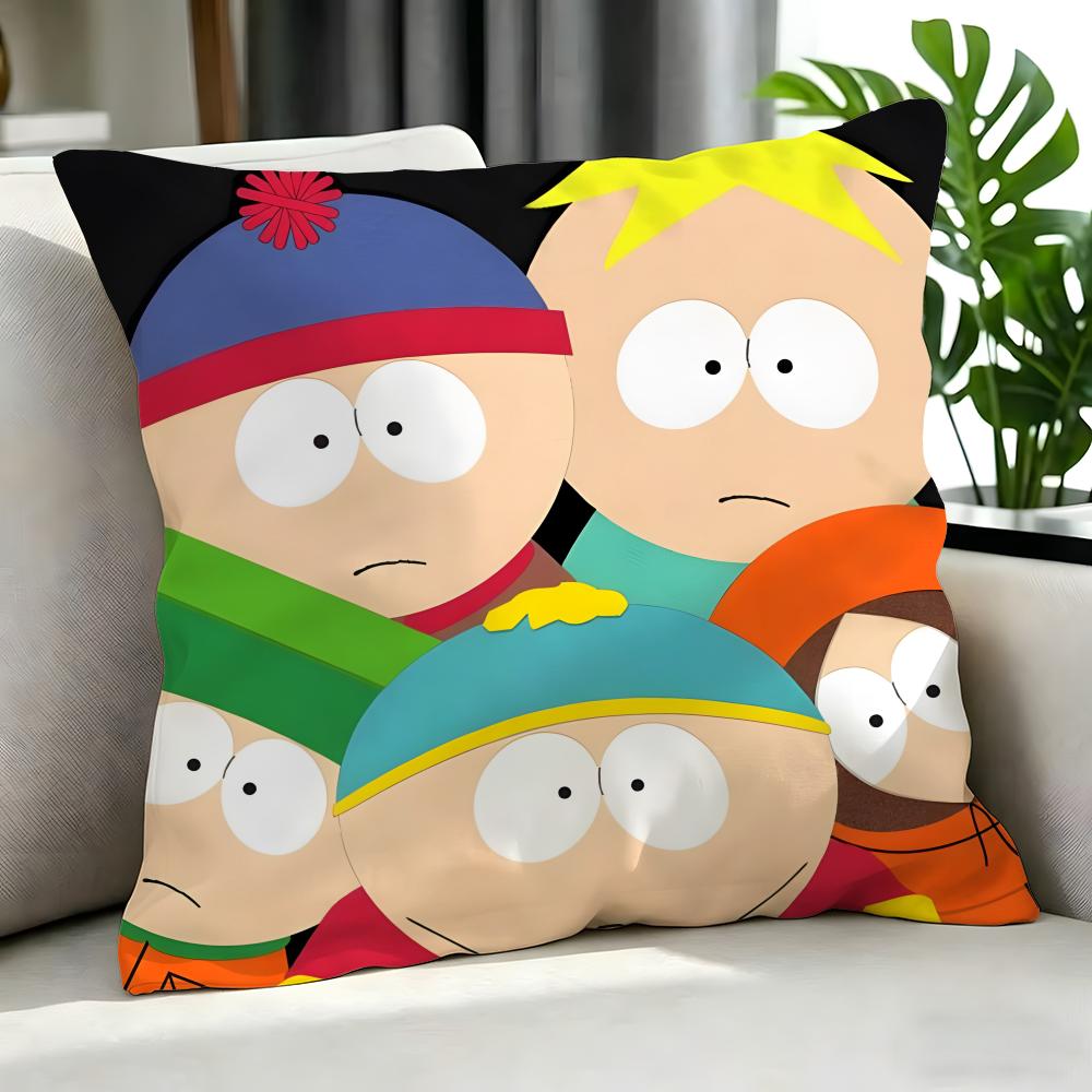 Cartoon South Park Cushion Cover Cushion Cover Set 4Pcs 50X50 45X45 40X40 Pillowcase Decorative Sofa Home Decor
