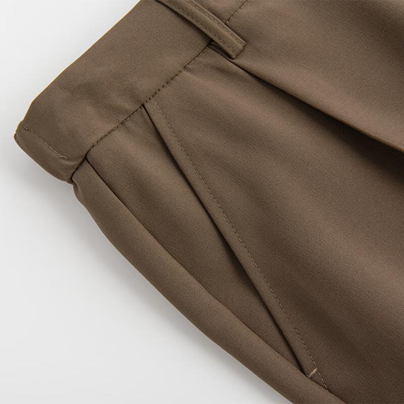 Chutang Men's Japanese Style Draped Straight Leg Trousers