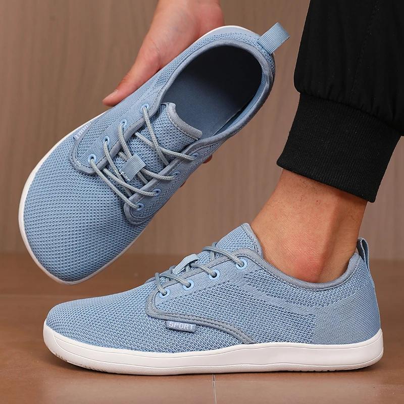 Simple Solid Color Wide Palm Sports Shoes For Men Comfortable Flat Shoes Lightweight And Breathable Soles Women'S Tennis Shoes