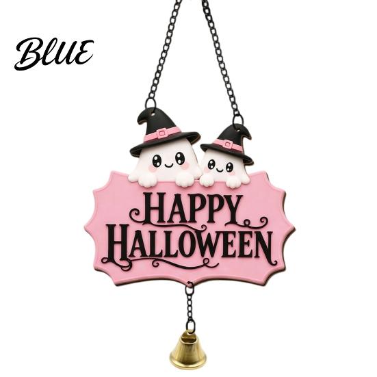 Indoor Wall Art for Holidays Halloween Cute Witch Hat Ghost Door Sign Wooden Hanging Decoration Sweet Ornament Doorbell Pendants Outdoor Home