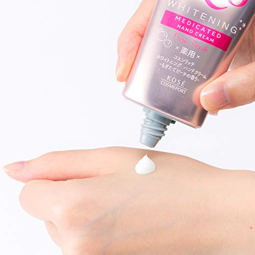 Coenrich KOSE Medicated Whitening Hand Cream (Freshly Picked Peach) 80g Set of 2 (1 pore pack with bonus)